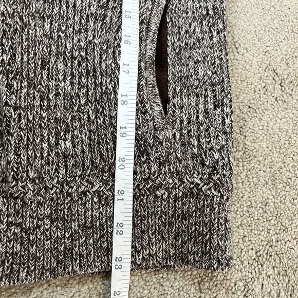 VTG Gap Cardigan Sweater Mens Medium Brown Cotton Chunky Grandpa Y2K Marled - Picture 5 of 6